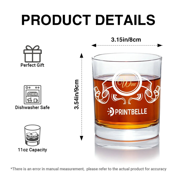 Round Whiskey Glass | VALENTINE'S DAY | PAWNI