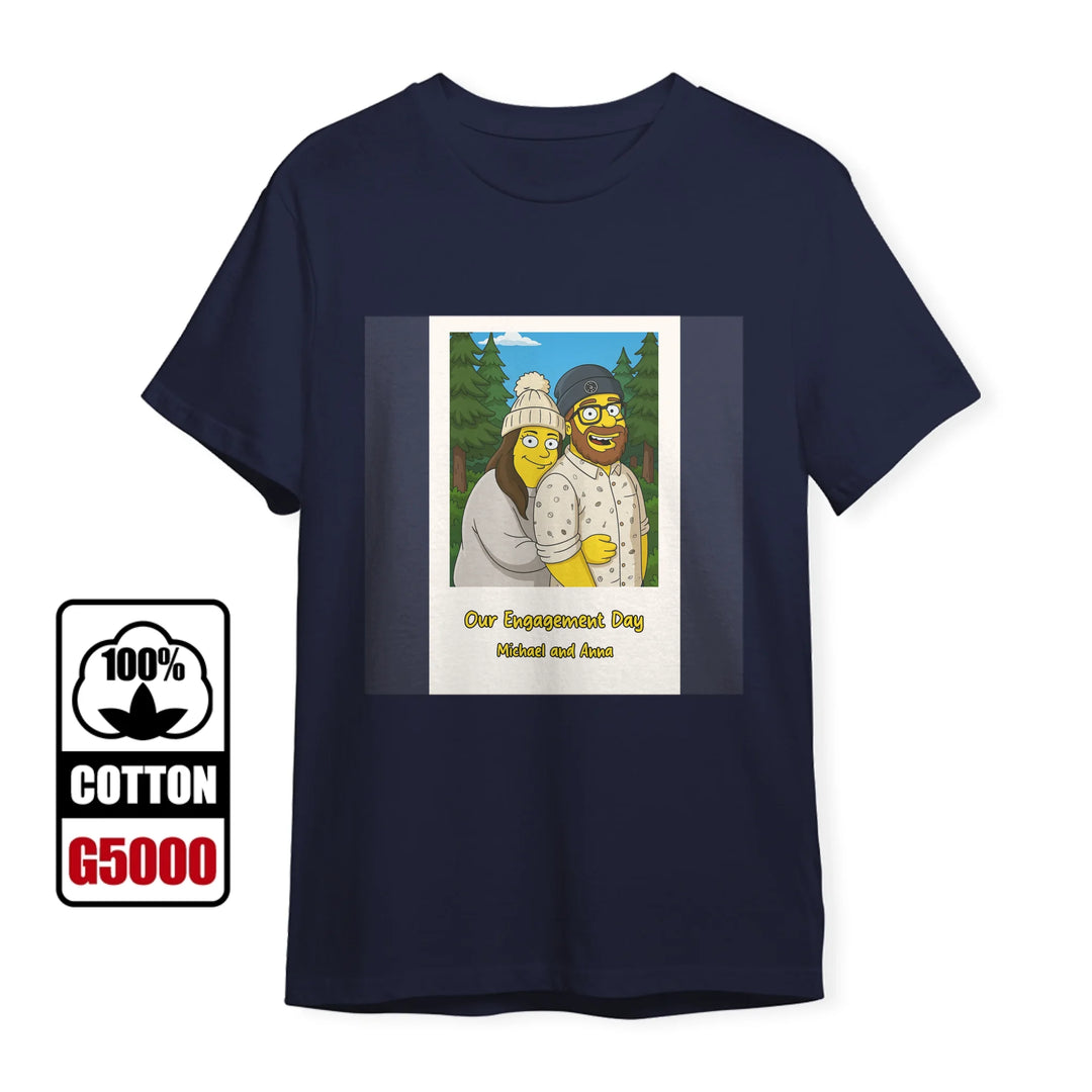 T-shirt Navy Blue | Couples | PAWNI