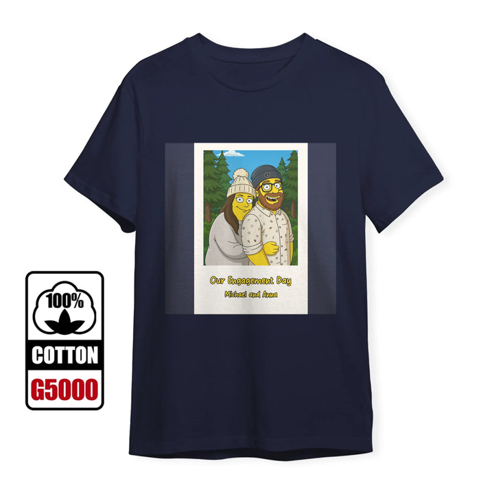 T-shirt Navy Blue | Couples | PAWNI