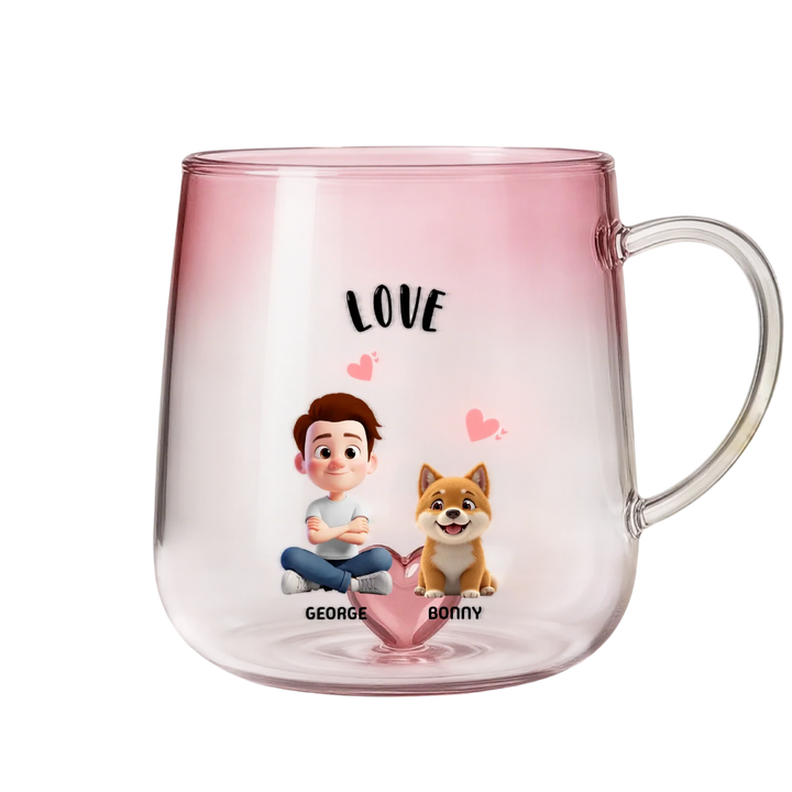 Personalized Gradient Glass Mug | PAWNI